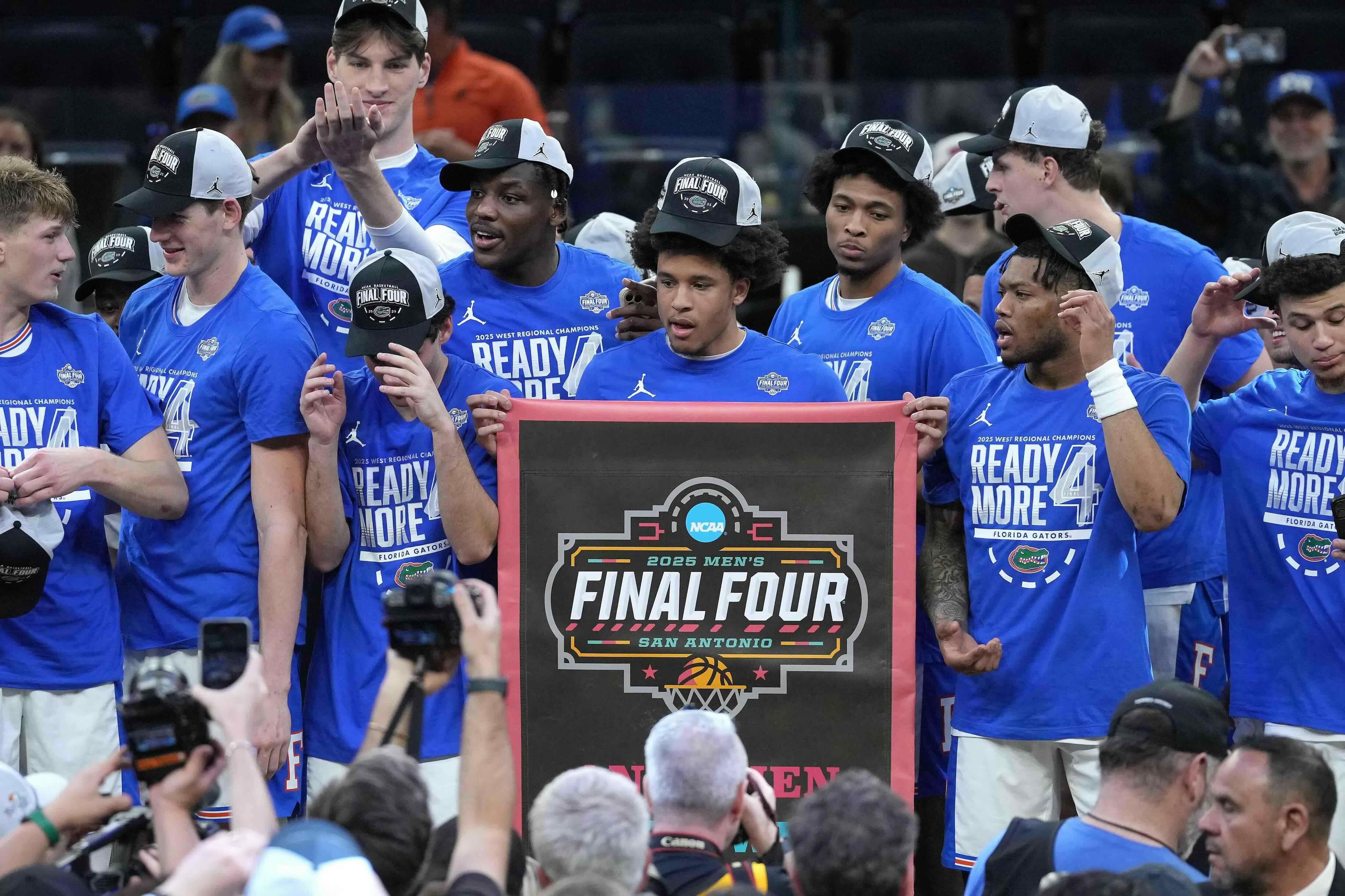 Florida gators celebrate final four